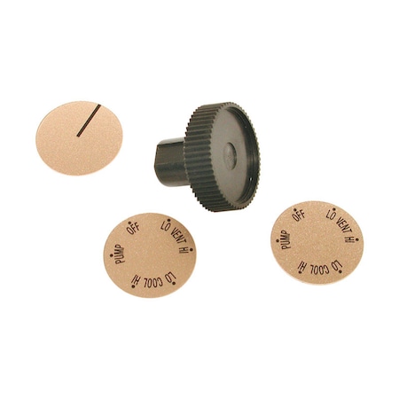 B & K Dial Black Plastic Long Shaft Knob Kit 7487